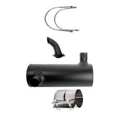 Muffler Silencer 6209-11-5221 with 2Pcs U Bolt and Clamp for Komatsu Engine 6D95 Excavator PC220-5 PC220-5C PC220LC-5 PC220LC-5C