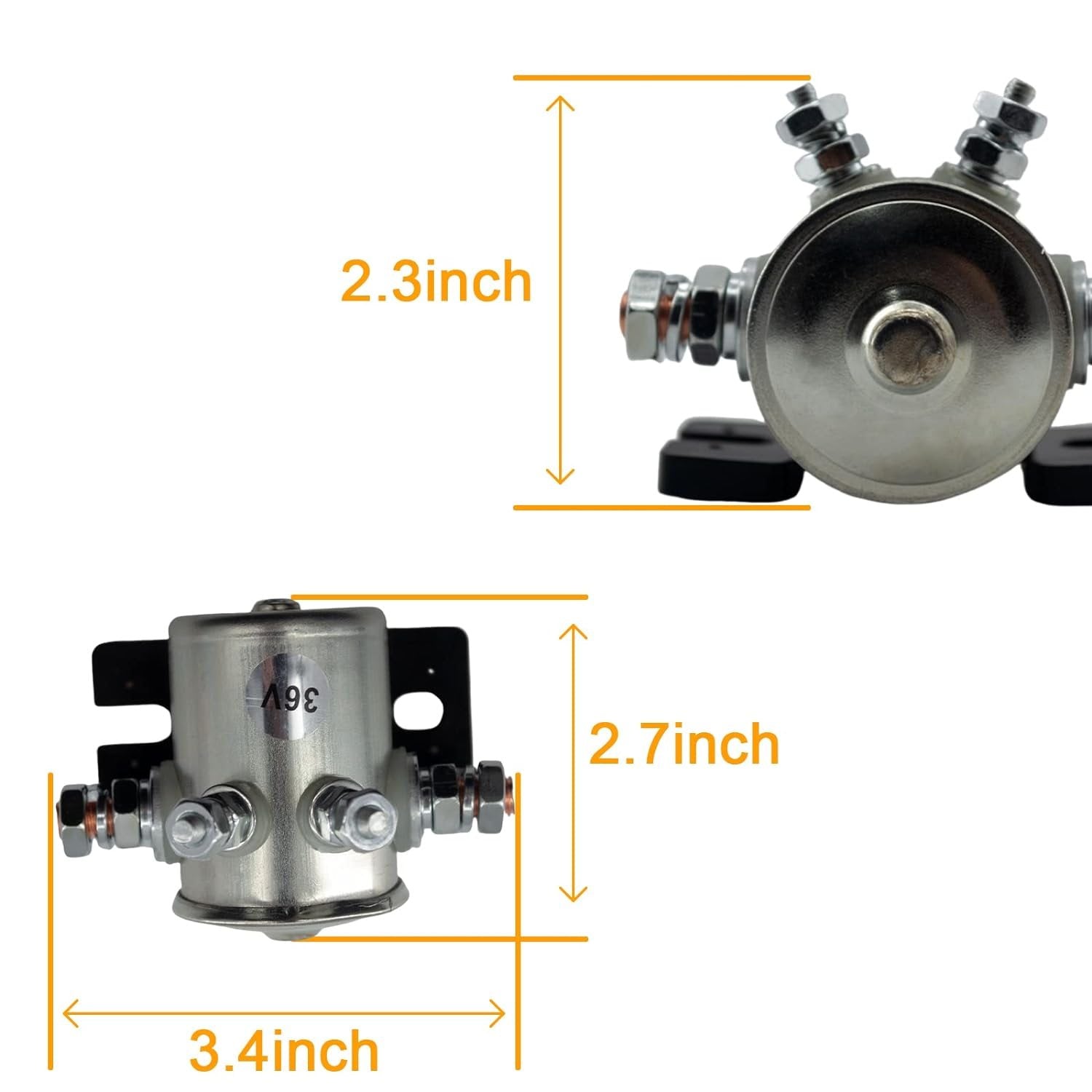 Solenoid Relay 36V Compatible with Golf Cart 27855G01 11761G1 27855G02, 4 Terminal 10L0L #70 Series