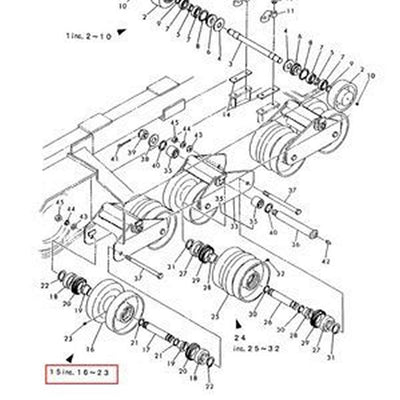 Rodillo inferior E0860190030 para el transportador de orugas Yanmar C50R