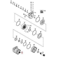 Hydraulic Motor 6682034 for Bobcat 751 753 763 773 S130 S150 S16 S160 S175 S18 S185 S205 S510 S530 S550 S570 S590 S595