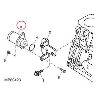 Solenoid AM124383 for Yanmar Engine 3TNE84A John Deere Mower 3215 3235 3215A 3215B 3225B 3235A 3235B