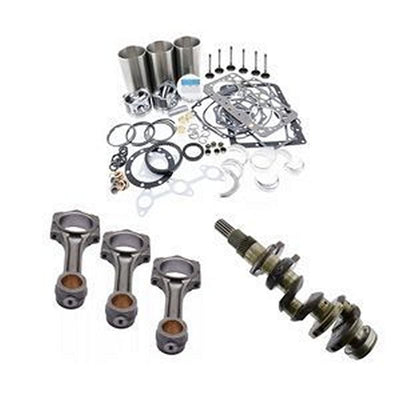 D1105 D1105BH Engine Overhaul Rebuild Kit & Connecting Rod & Crankshaft for Kubota Excavator Mower Tractor Bobcat Loader