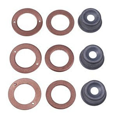 3 Cylinder Injector Seal Kit With Heat Shield for Kubota Engine D722 D902 D1005 D1105 D1703 Bobcat Loader S100 S150 S160 S175 S185 S70