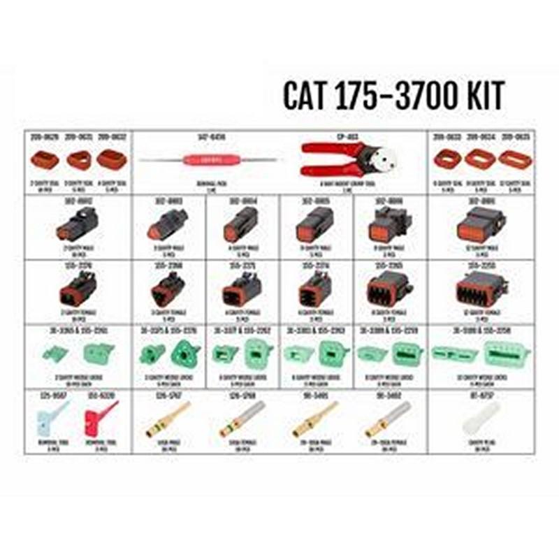 Electrical Connector Kit 175-3700 With 1U-5804 Crimp Tool for  Caterpillar CAT Engine 3508B 22-12 AWG