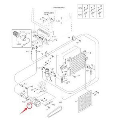 Air Conditioner Compressor Assembly 11M6-54020 for Hyundai Excavator R55-3 R55W-3