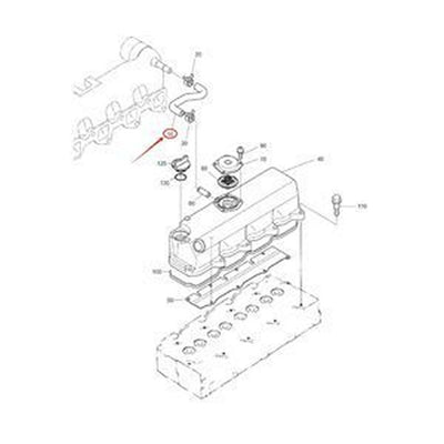 Breather Tube 6685524 for Bobcat AL275 753 7753 B300 BL370 S130 T110 331 E42 5600