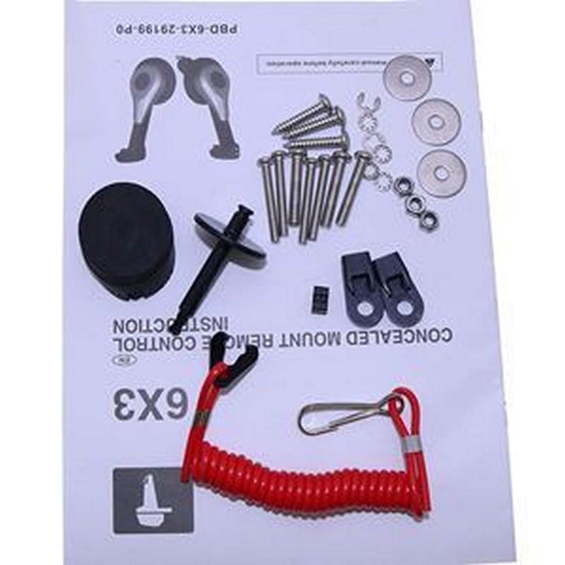 Outboard Remote Control Side Flush Mount 6X3-48206-02-00 for Yamaha 6X3 Flush Mount Concealed Outboard