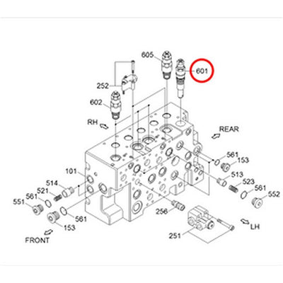 Main Relief Valve XJBN-01532 for Hyundai Excavator HW210 R210W-9 R210W-9A R210W-9MH R210W9AMH