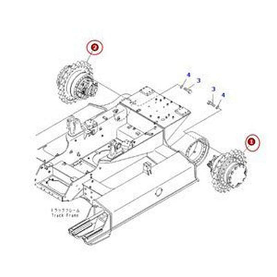 Travel Gearbox With Motor 11Y-27-10301 11Y-27-10401 for Komatsu Tractor D31EX-21 D31PX-21 D37EX-21 D37PX-21