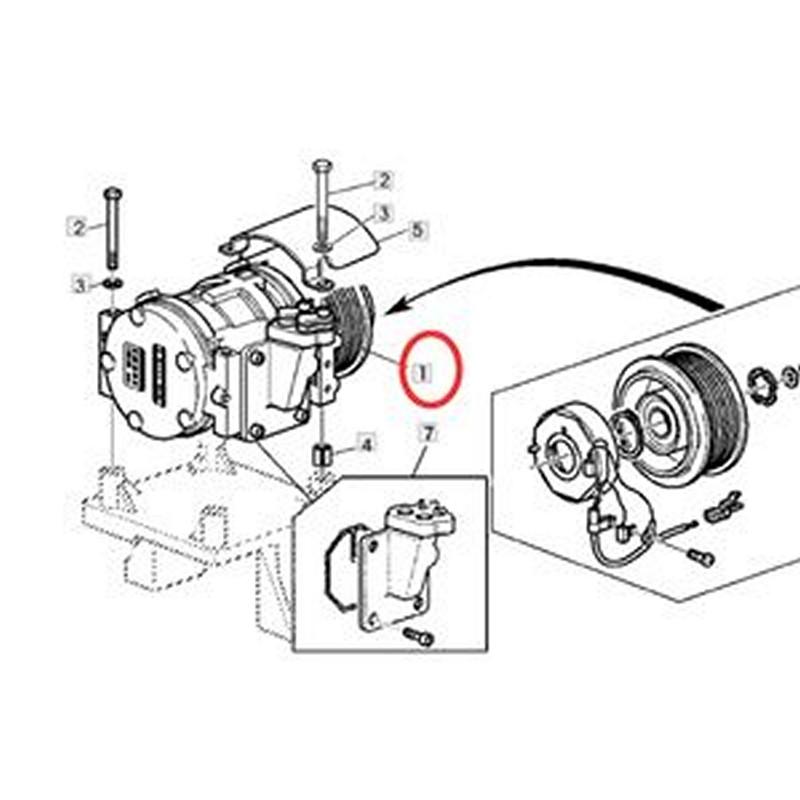 10P15 A/C Compressor DQ49620 for John Deere Tractor 6110J 6125J 6165J 6180J 6405 6415 6615 7505 7515