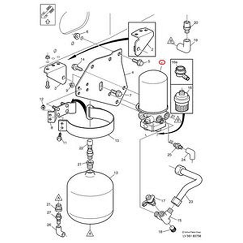 Air Dryer Filter 20557234 for Volvo Truck FH FH12 FH16 FL6 FM10 FM12 FM7 FM9 FS7 VM