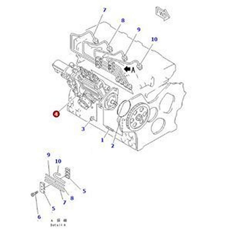 Fuel Injection Pump YM729430-51380 for Komatsu Engine 4D88E-3F