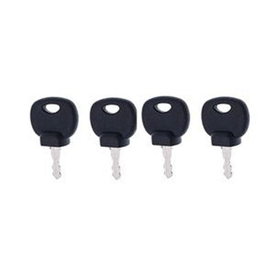 4Pcs Ignition Keys 14707 8035807 for Bobcat Forklift Bomag Compactor Caterpillar Excavator 213 214