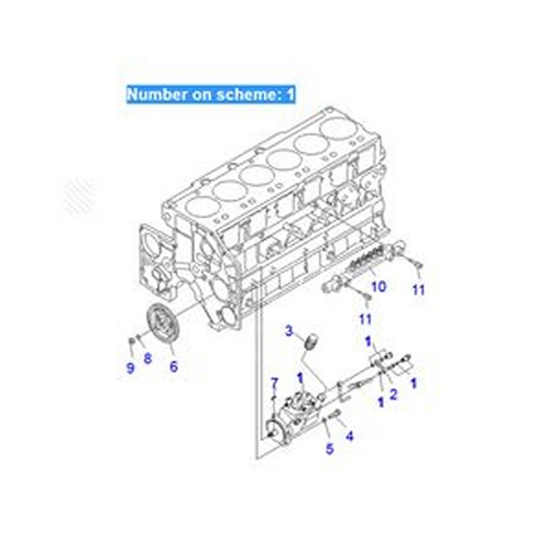 For Komatsu Excavator PC1800-6 PC750-6 PC750-7 PC800-6 PC800-7 Fuel Pump Ass'y 6218-71-1110 ND094100-0280