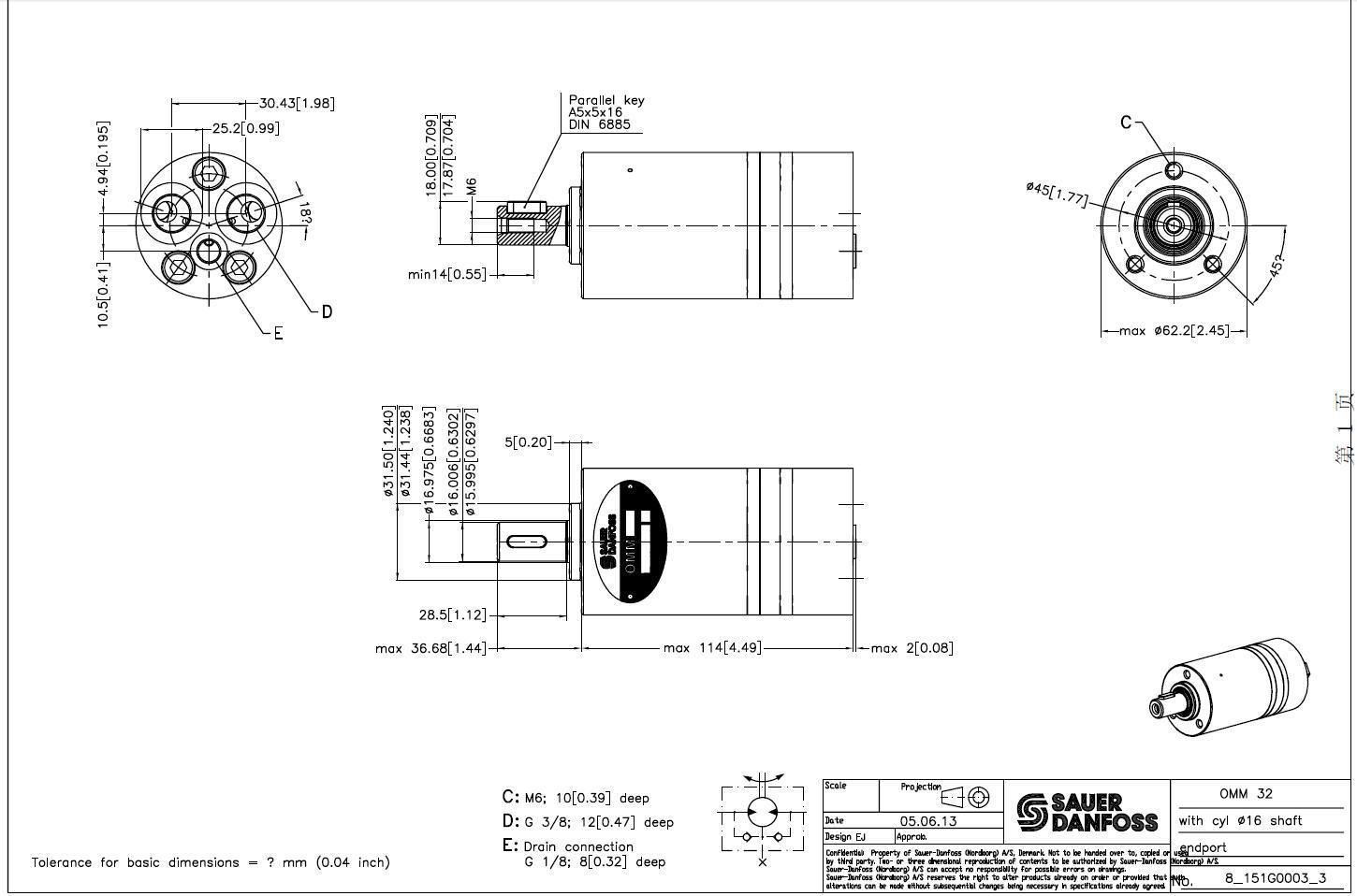 Danfoss High Speed Micro Hydraulic Motor OMM OML Series Danfoss original -Buymachineryparts - Buymachineryparts