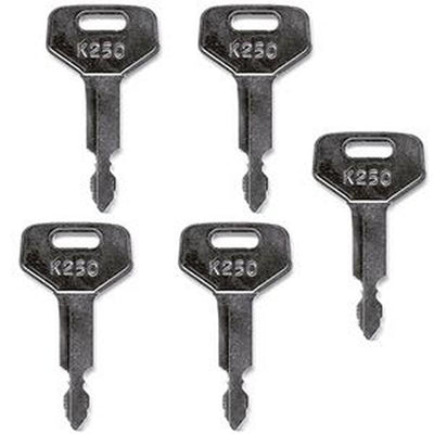 5 Pcs Keys K250 for Kobelco Kawasaki MDI-Yutani New Holland Case Excavator