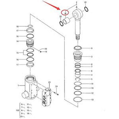 Cylinder Components Bushing 4374602 for Hitachi EX125WD-5 EX60BUN-5 EX70LCK-5 EX75UR-5 EX75URLC-3 EX80U ZX125W Excavator