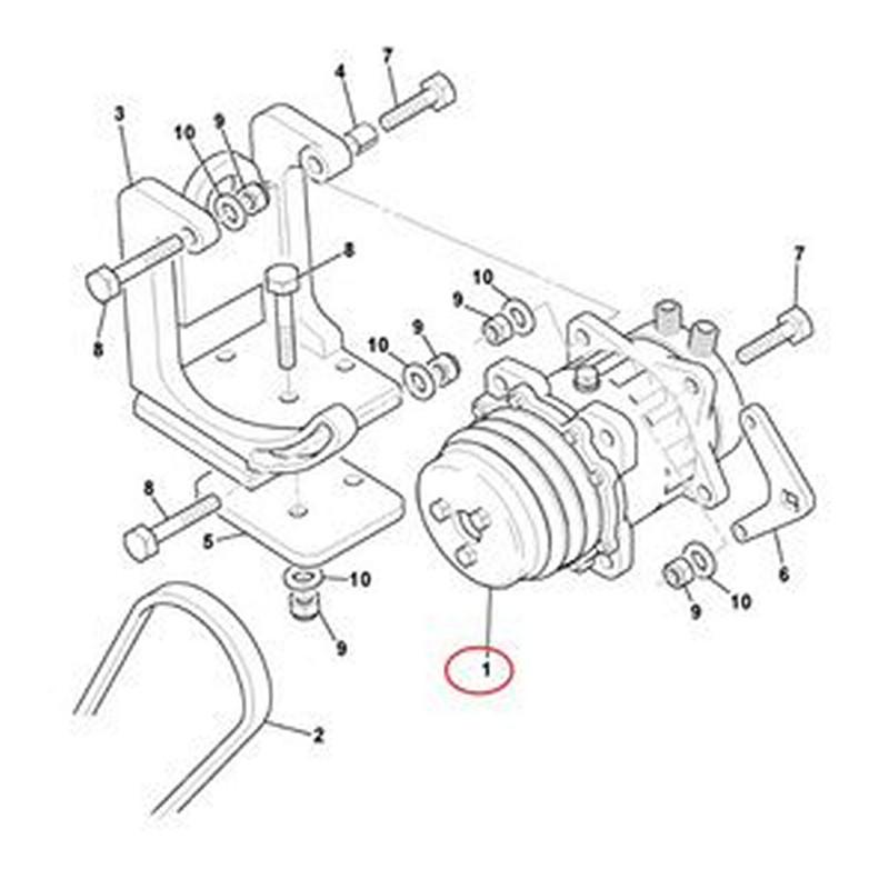 SD7H15 12V A/C Compressor 477/42400 for JCB Tractor FASTRAC 2115 2125 2135 2150 3220 3185 3190 2125ABS 8250