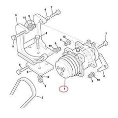 SD7H15 12V A/C Compressor 477/42400 for JCB Tractor FASTRAC 2115 2125 2135 2150 3220 3185 3190 2125ABS 8250
