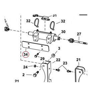 Steering Cylinder Plate 7164278 for Bobcat Work Machine 5600 5610 UW56 UW53