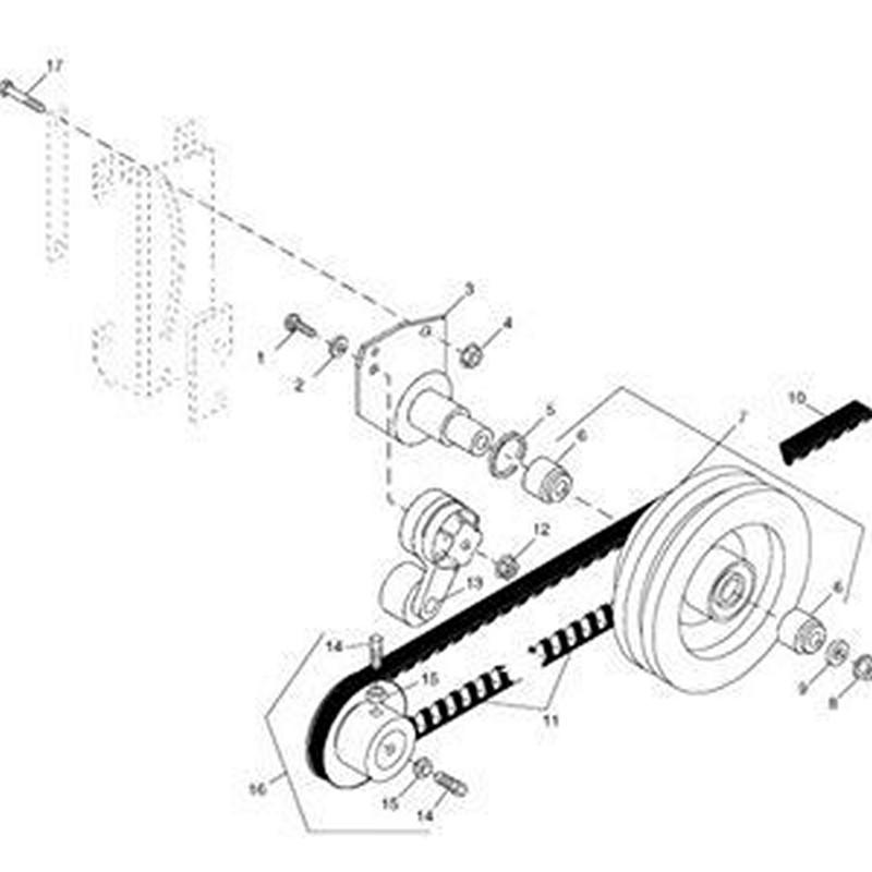 Belt Tensioner AH155348 for John Deere 9986 9400 9410 9500 9510 9540i 9540WTS 9550 9560 9600 9610 CTS CTSII T550 W540 W550 W650