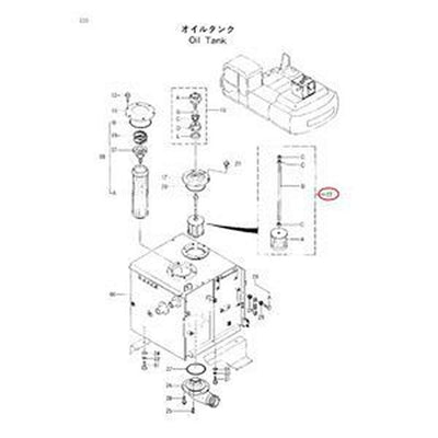 Suction Filter Assembly 4271733 for Hitachi Excavator EX300-2 EX300-3 EX300-3C EX310H-3C