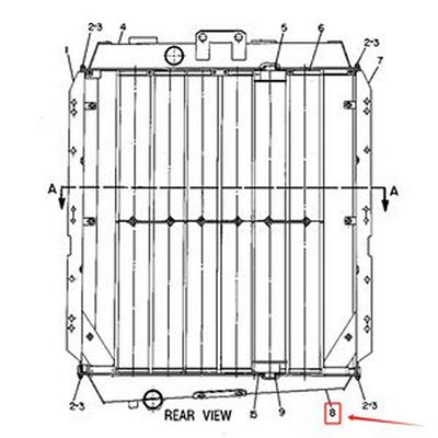 Radiator Launching Chamber 7C-9470 for Caterpillar CAT Engine 3306 Tractor D6H D6H LGP