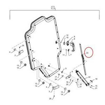 Wiper Blade 47405956 for CASE TR340 SV185 TV380 SV250 SV280 SV300 SV340 SR130 SR150 TR270 SR160 SR175