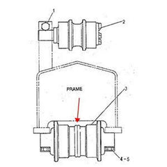 Track Roller 163-4145 for Caterpillar CAT Excavator 322B 322C 324D 324E 326D