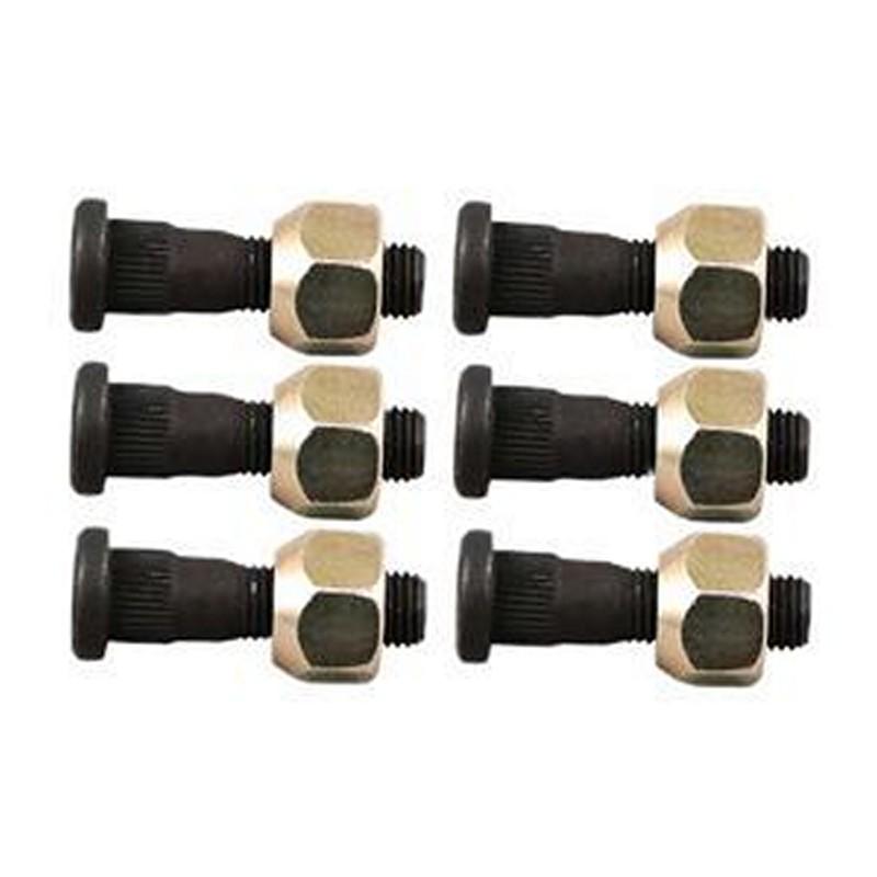 6PCS Bolt & Nut 90114-12012-71 for Toyota Engine 1DZ 1ZS 4Y 5K 2J 4P 5R Forklift 02-2SGH7 02-SD7 2SGH7 SD7 02-3FD10 02-3FD14 02-3FD15