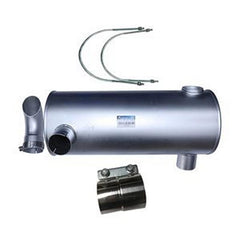 Muffler 4448414 with Clamp and 2Pcs U-Bolt for Isuzu Engine 6BG1 John Deere Excavator 225CLC 270CLC