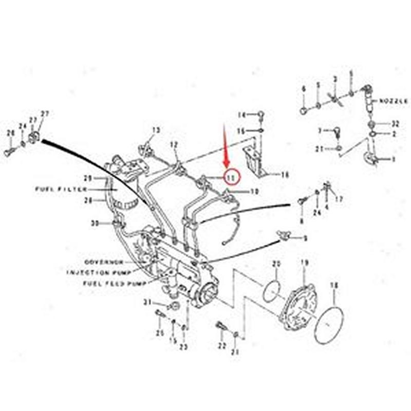 For Caterpillar CAT Excavator 311 311B 312 312B Pipe 5I-7874
