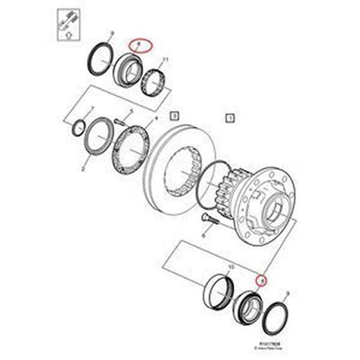 Wheel Hub Bearing Front Axle 20792439 20518661 for Volvo Truck VN VNL VHD FE FH FM FH12 FL6