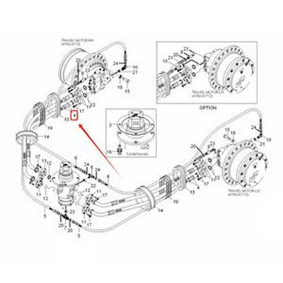 1PC Hydraulic Hose P700-167340FL for Hyundai Excavator R210-7 R210LC-7 R220LC-7