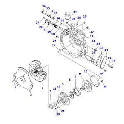 Convertidor de par 30B-13-11110 para Komatsu AX50 BX50 FD10-18-20 FD30-16 FD30-16 FD35A-16 FG20/25-16 FG30-16 