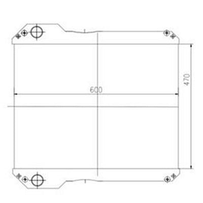 Water Radiator Core 30/925627 30-925884 for JCB 4CX 3CX Backhoe Loader
