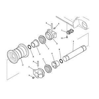 Track Roller YN64D00010F3 LQ64D00022F1 for Kobelco SK210LC-6E New Holland EH215 E215 Excavator