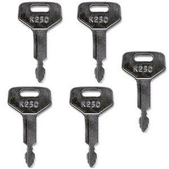 5 Pcs Keys K250 for Kobelco Kawasaki MDI-Yutani New Holland Case Excavator