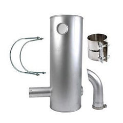 Muffler Silencer VOE14541655 with Clamp and 2Pcs U-Bolt for Volvo Engine D12D Excavator EC330B EC330C EC360B EC360C EC460B EC460C EC360 EC460 EC380D EC480D