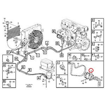 7H15 A/C Compressor 14659238 for Volvo Excavator EC250D EC300D EC350D EC380D EC480D EC700C EC750D EC950E