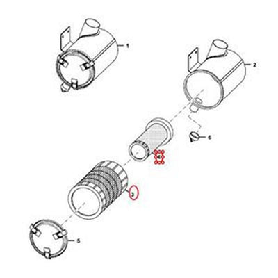 Air Filter 6698057 6698058 for Bobcat Loader A300 S160 S185 S205 S220 S250 S300 S330 T180 T190 T250 T300 T320