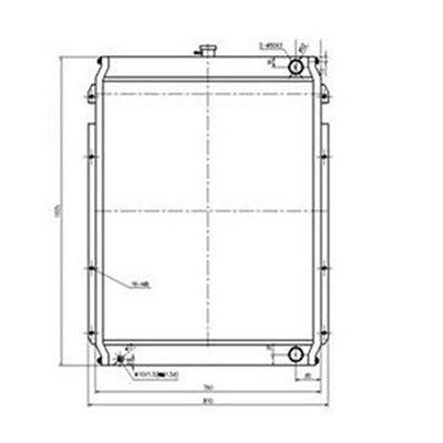 Water Tank Radiator 1415722 for Caterpillar CAT Excavator 320B 320B L 320B LN 320B N 320B S