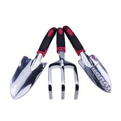 3 Pcs Aluminum Gardening Tool Set With TPR Rubber Non-Slip Handles for Gardening