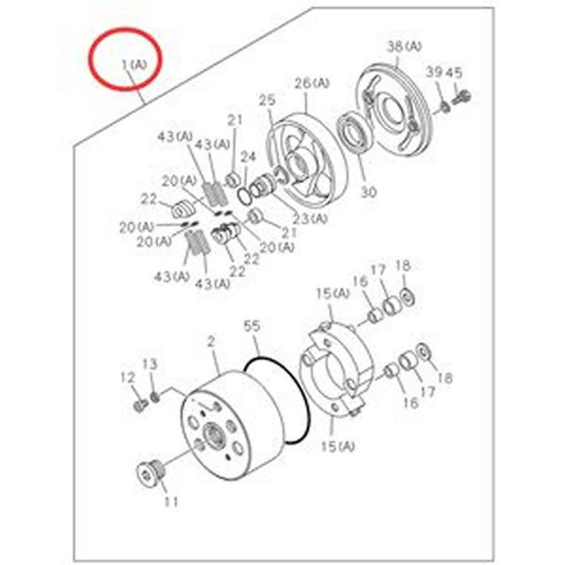 Injection Pump Timer ASM 1-15740237-0 for Isuzu Engine 6RB1 Hitachi Excavator  EX400LC EX450-5 EX400 KH500-3 KH850-3