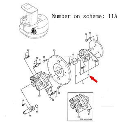 For Hitachi Excavator EX55UR EX58MU Pump Coupling 4325230