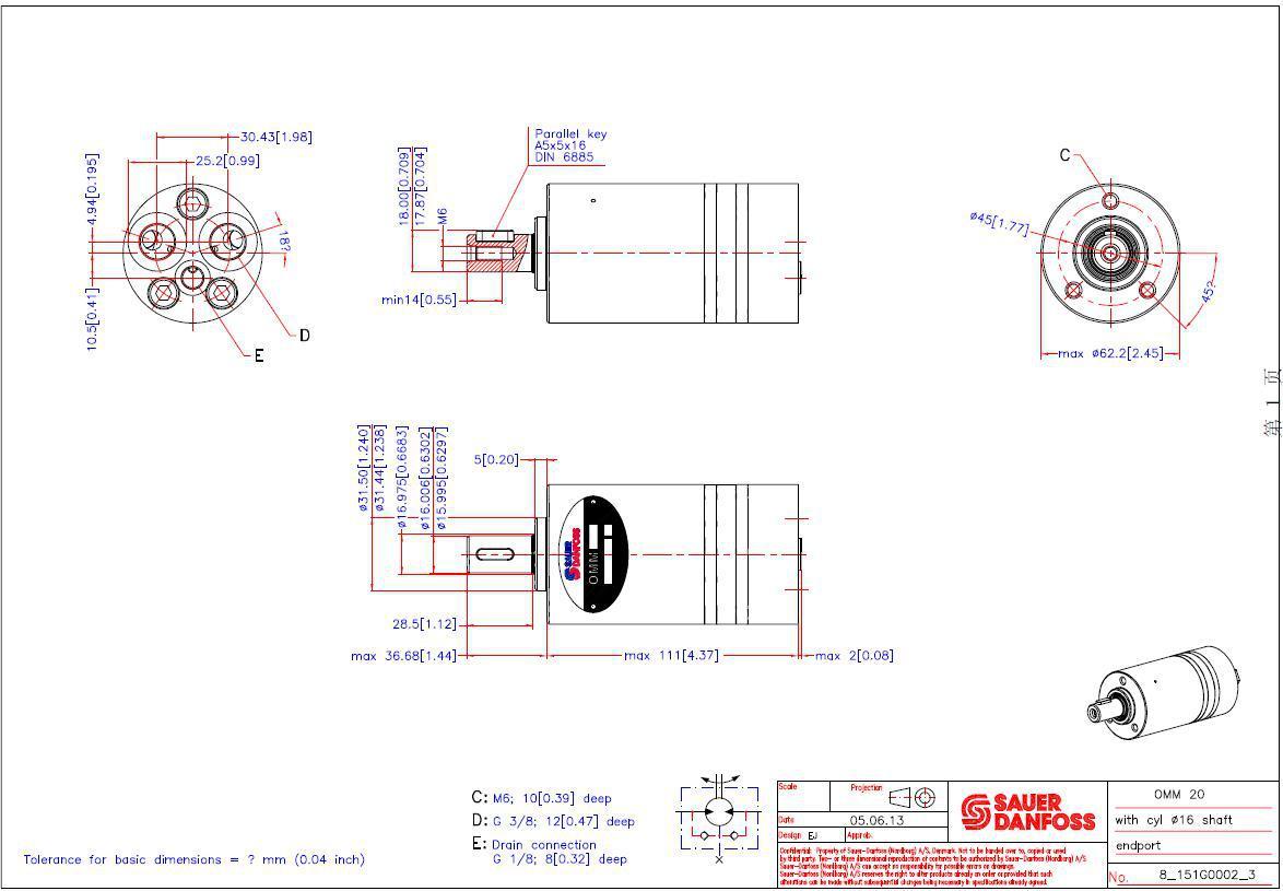 Danfoss High Speed Micro Hydraulic Motor OMM OML Series Danfoss original -Buymachineryparts - Buymachineryparts