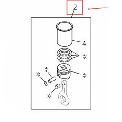 1Set Piston Kit 5-87813-275-0 for Isuzu Engine 4BD1 Hitachi Excavator EX100WD EX120 EX150 EX90 LX70 RX1200