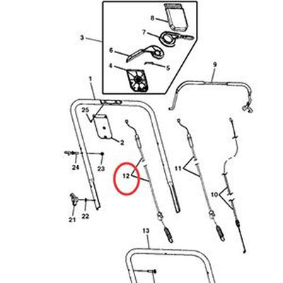 Clutch Cable GX22367 for John Deere Mower JS20 JS30 JS40