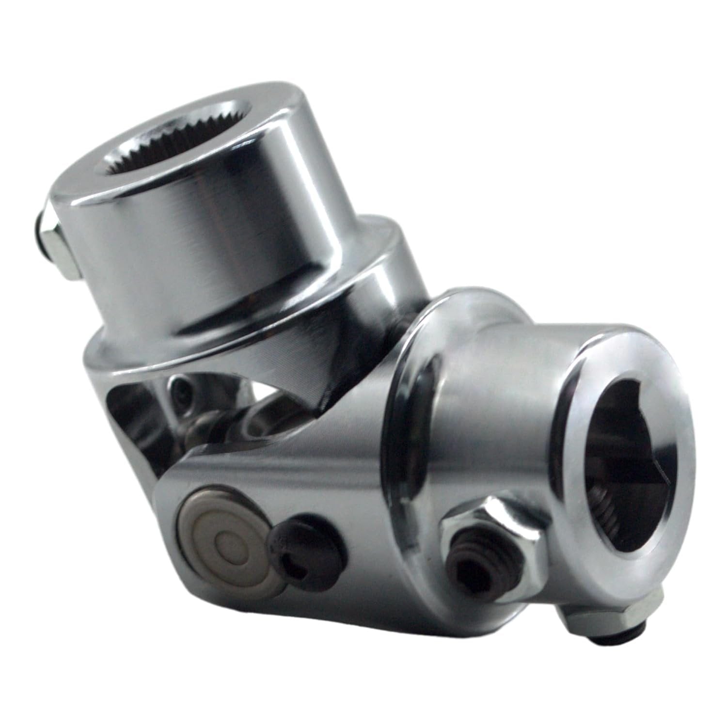 11/16-36 X 3/4" DD Chrome Steering Universal Joint Single U Joint Shaft,Total Length: 83mm (3-1/4")