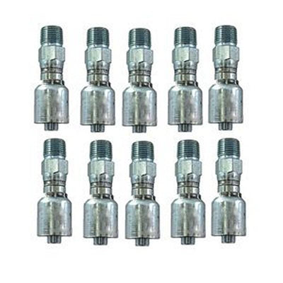 10 Pcs Hydraulic Hose Fitting With 1/2